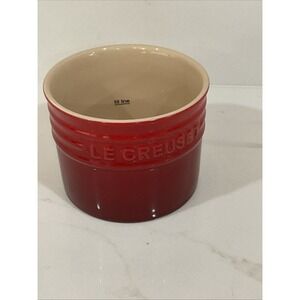Le Creuset Ramekin Cup Red Ombre Stoneware Dish Cookware 3" Tall  4" Wide